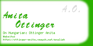 anita ottinger business card